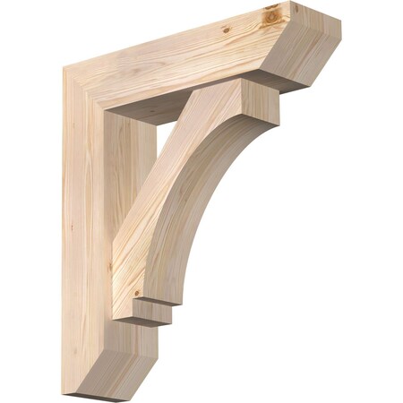 Ekena Millwork Imperial Slat Smooth Bracket w/ Offset Brace, Douglas Fir, 7 1/2"W x 28"D x 32"H BKT0806X28X32IMP06SDF